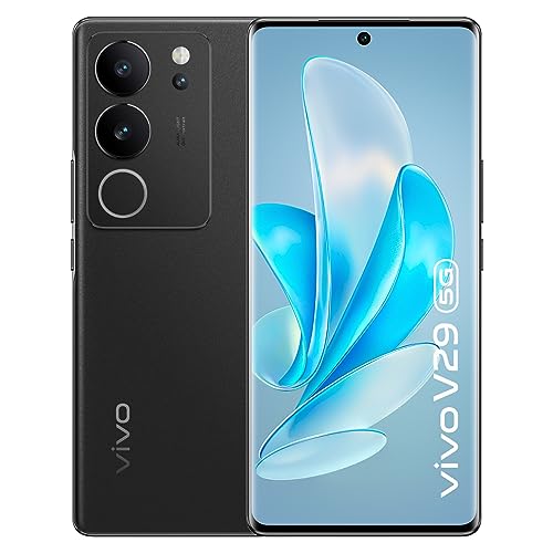 vivo V29 5G Smartphone, 8GB + 256GB Teléfono móvil Android, 6.78 Inch 120Hz AMOLED 3D Pantalla Curva, 50MP OIS Anti-Shake Cámara, 80W FlashCharge Teléfono, Negro